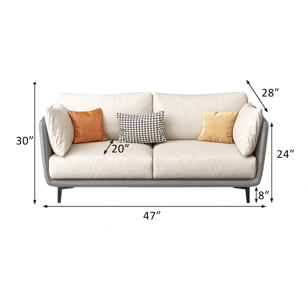 General product image 13 — Modern Sofa 28-79 in Wide with Lumbar Support for Living Room