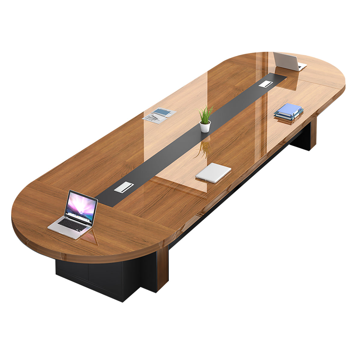 Conference Table, Walnut, Walnut finish, L79" x W39" x H30", for meeting room or boardroom, modern boardroom furniture