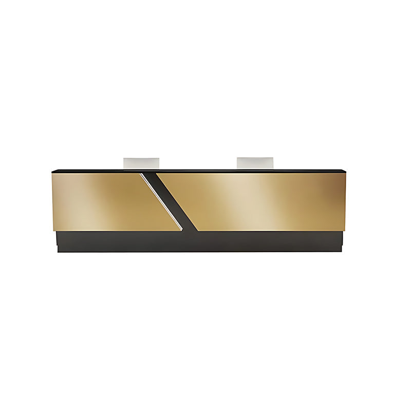 Wavy Reception Desk 39–87 in Wide, Two-Tier Top
