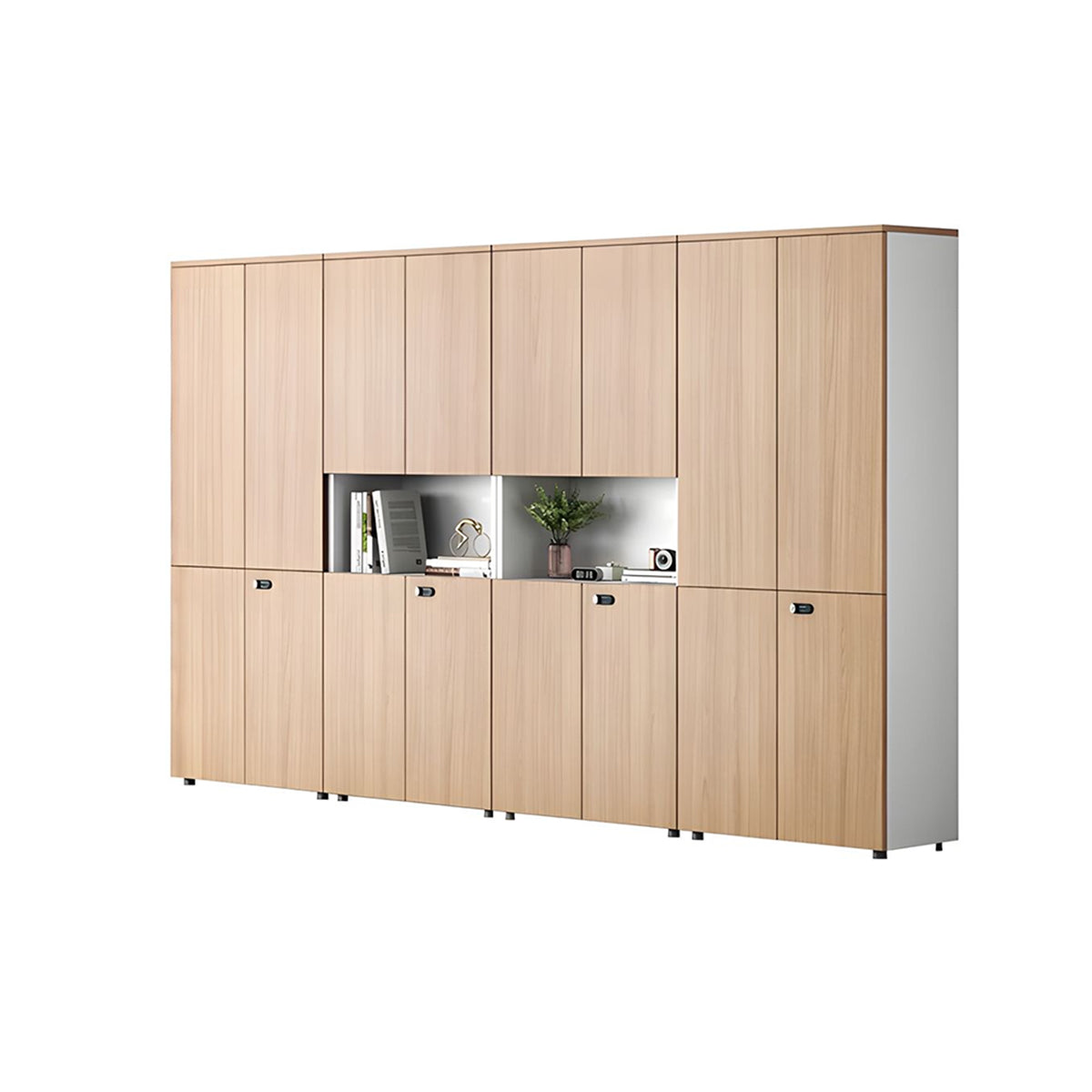 Sleek Lockable Floor-Standing Office Filing Cabinet With Adjustable Shelves For Secure Document Storage WJG-2167