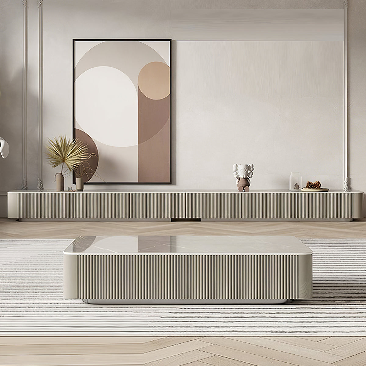 General product image 4 — Modern Rectangular TV Stand with Sintered Stone for Living Room