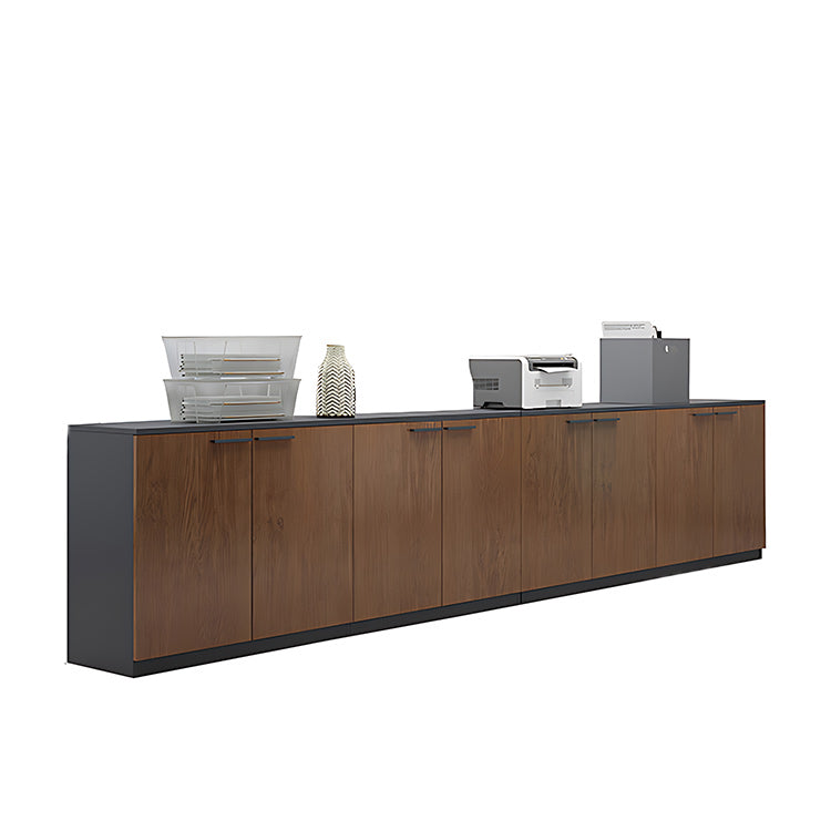 File Cabinet, 8 Teak Low Cabinet, Teak finish, for office storage space, office storage furniture