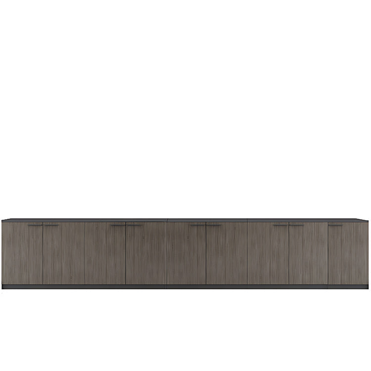 File Cabinet, 9 Grey Oak Low Cabinet, Grey Oak finish, for office storage space, office storage furniture