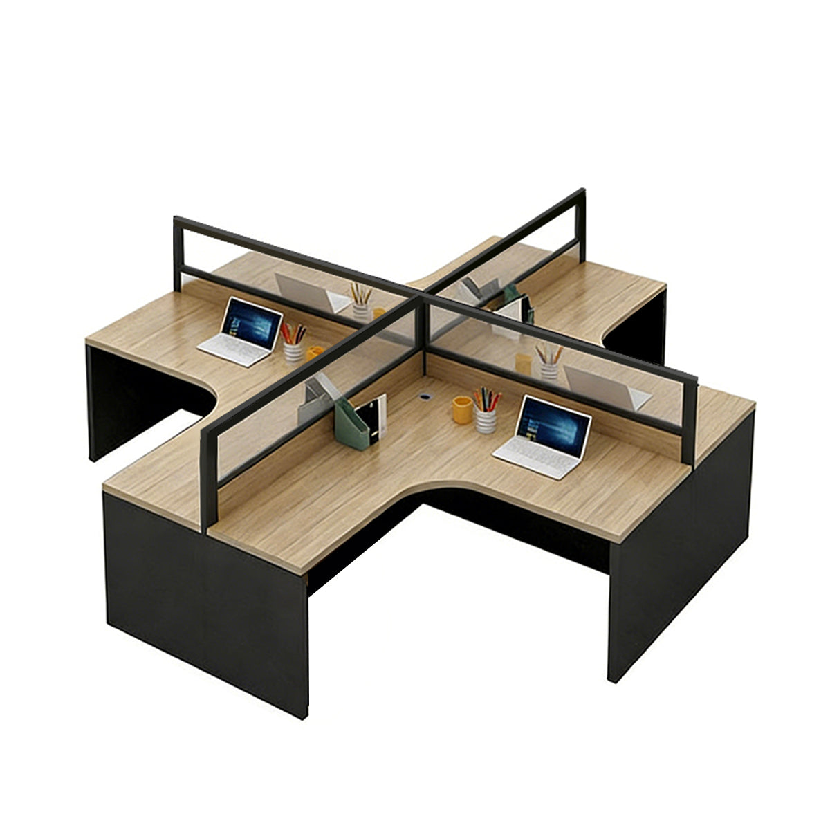 Office Desk, desk without side cabinet, L110" x W94" x H43", for executive office workspace, modern executive office furniture