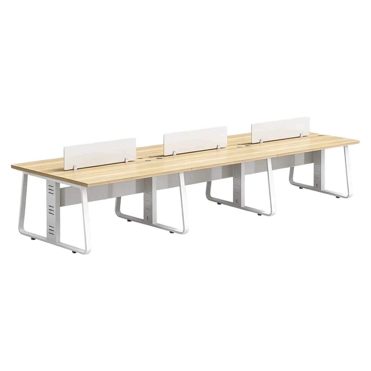 Face-to-Face Desk 47–142 in Wide with Steel Base