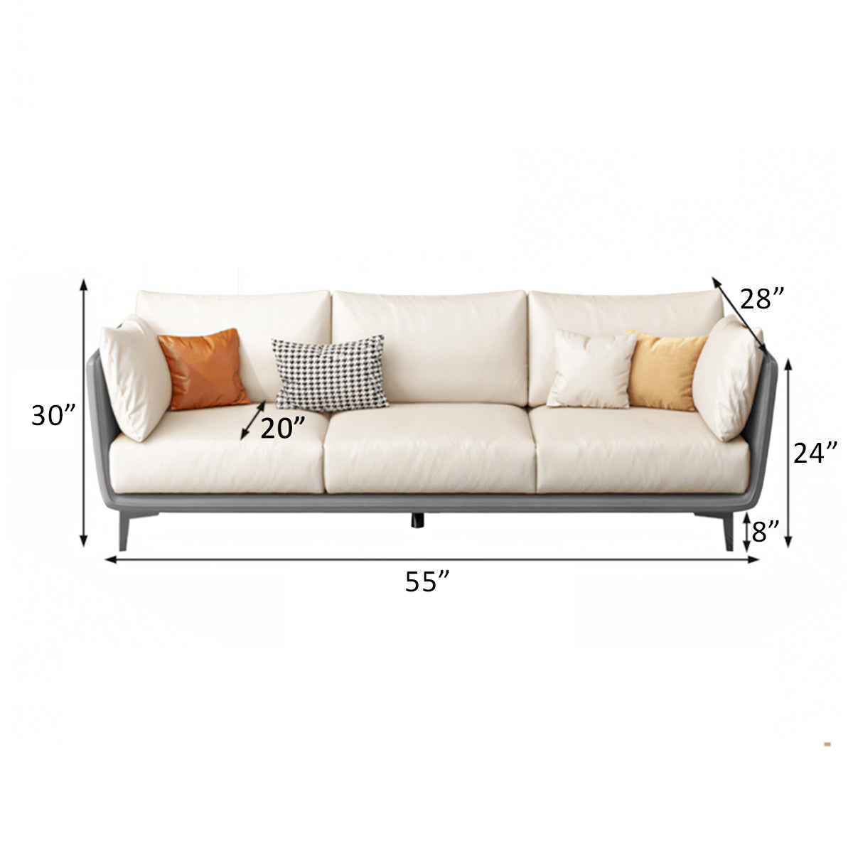 General product image 19 — Modern Sofa 28-79 in Wide with Lumbar Support for Living Room