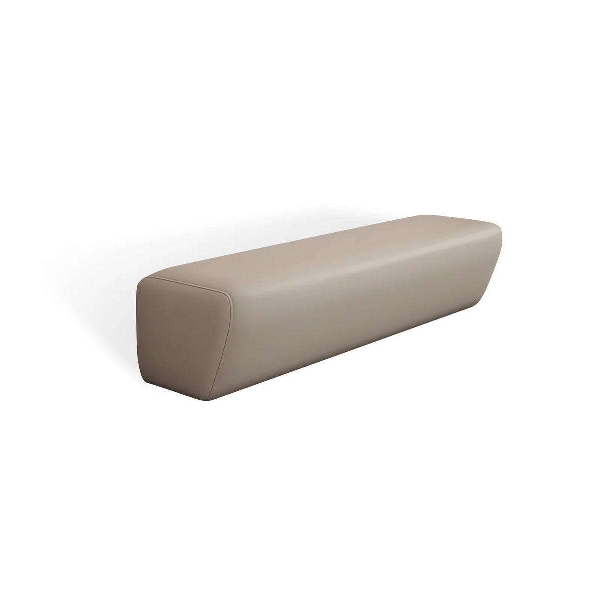 Sofa, Gray Single, Gray finish, L71" x W17" x H16", for lounge or waiting area, modern commercial office furniture