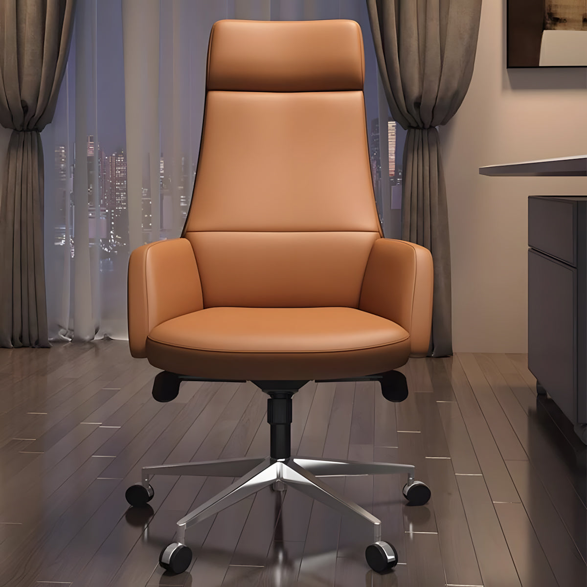 Modern Executive Office Chair with Swivel & Height Adjustment for Home Office or Business Workspace