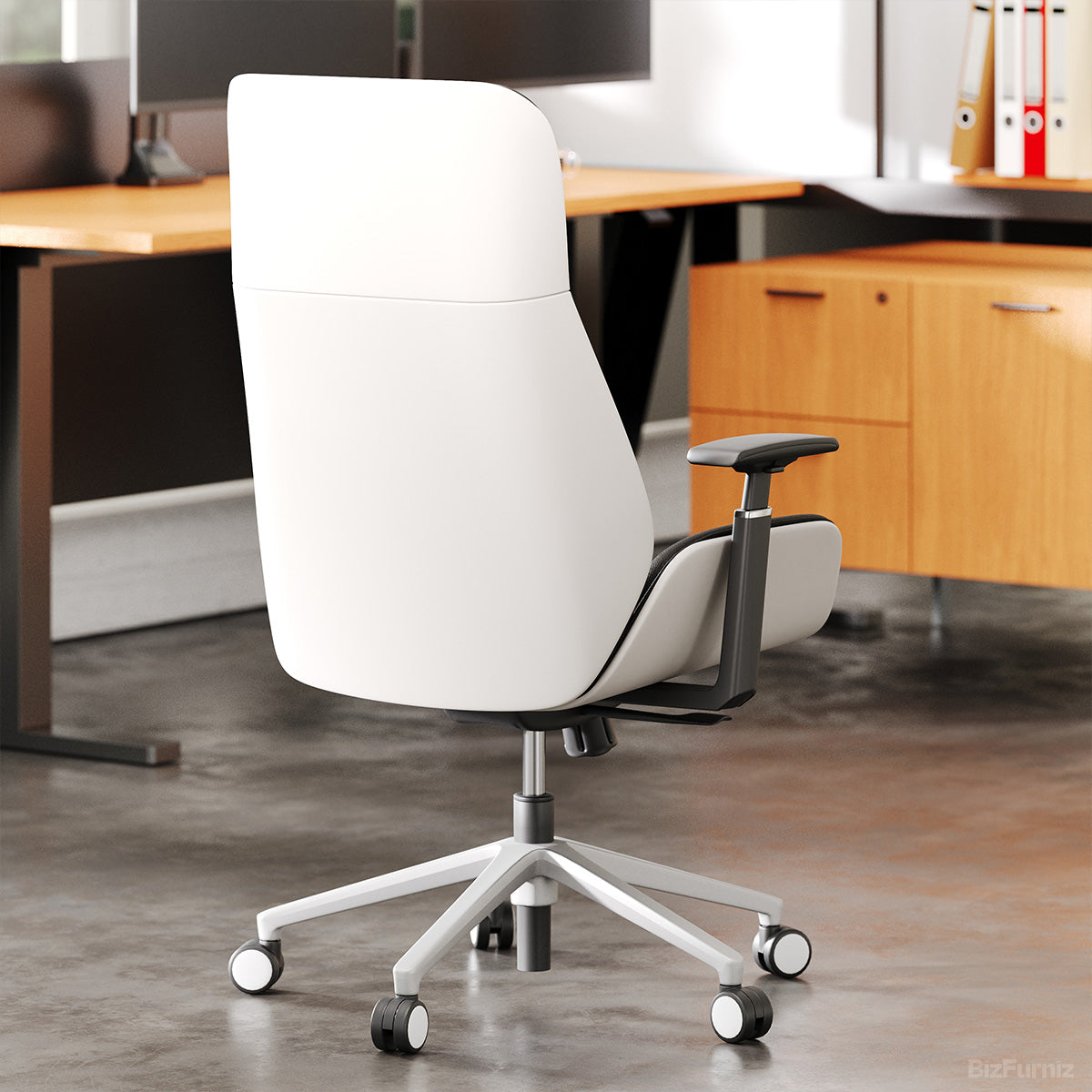High-Back Executive Office Chair with Reclining Design, 360° Rotation, and Smooth Casters product photo 7