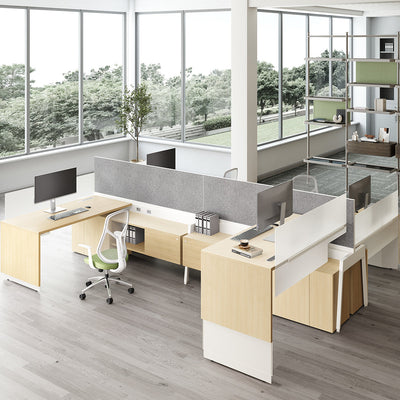 Sit-Stand Workstation for 4 People 161 in Wide