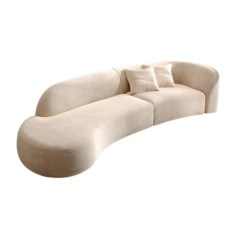 Curved Sofa 94–134 in Wide with One Armrest
