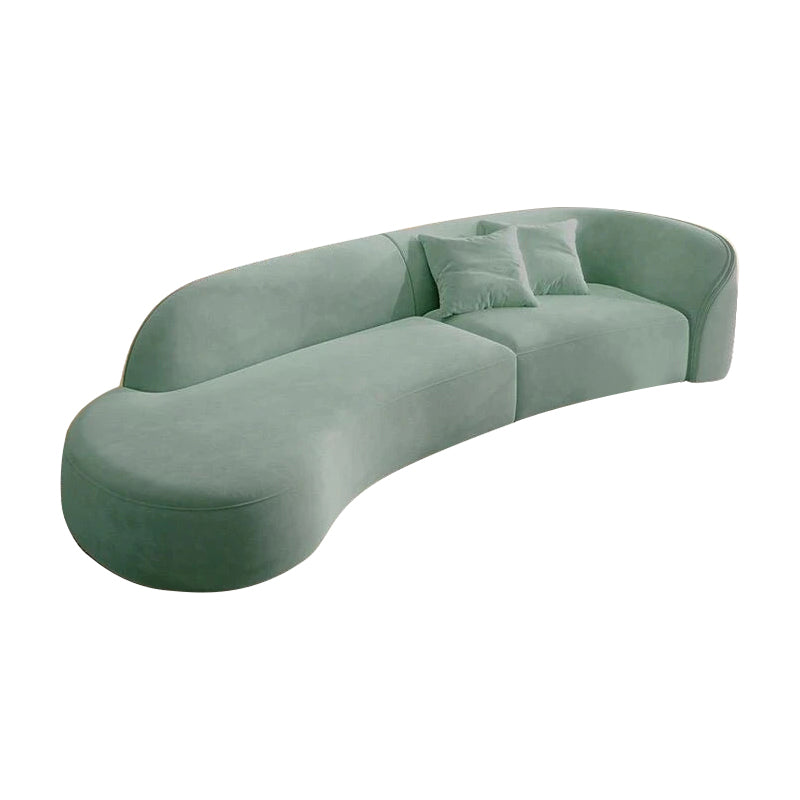 Curved Sofa 94–134 in Wide with One Armrest