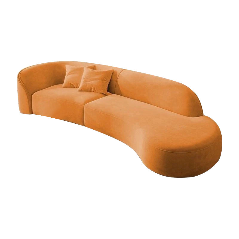 Curved Sofa 94–134 in Wide with One Armrest