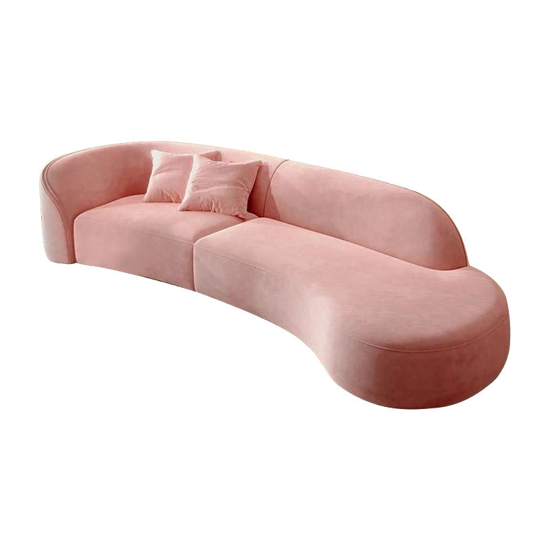 Curved Sofa 94–134 in Wide with One Armrest