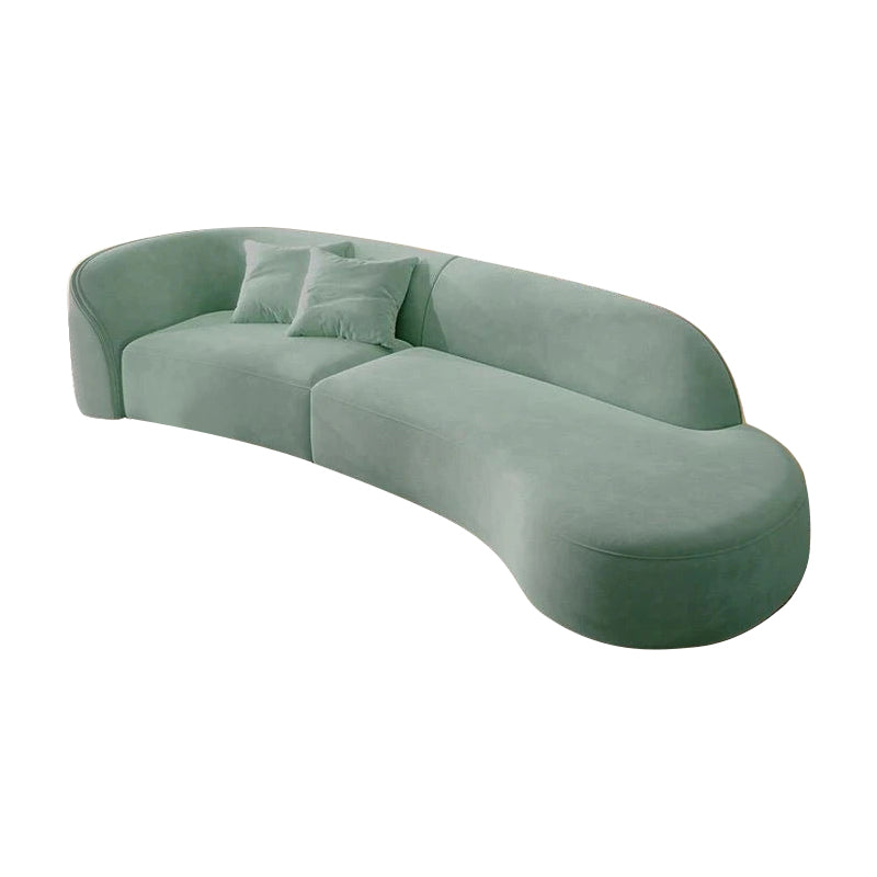 Curved Sofa 94–134 in Wide with One Armrest