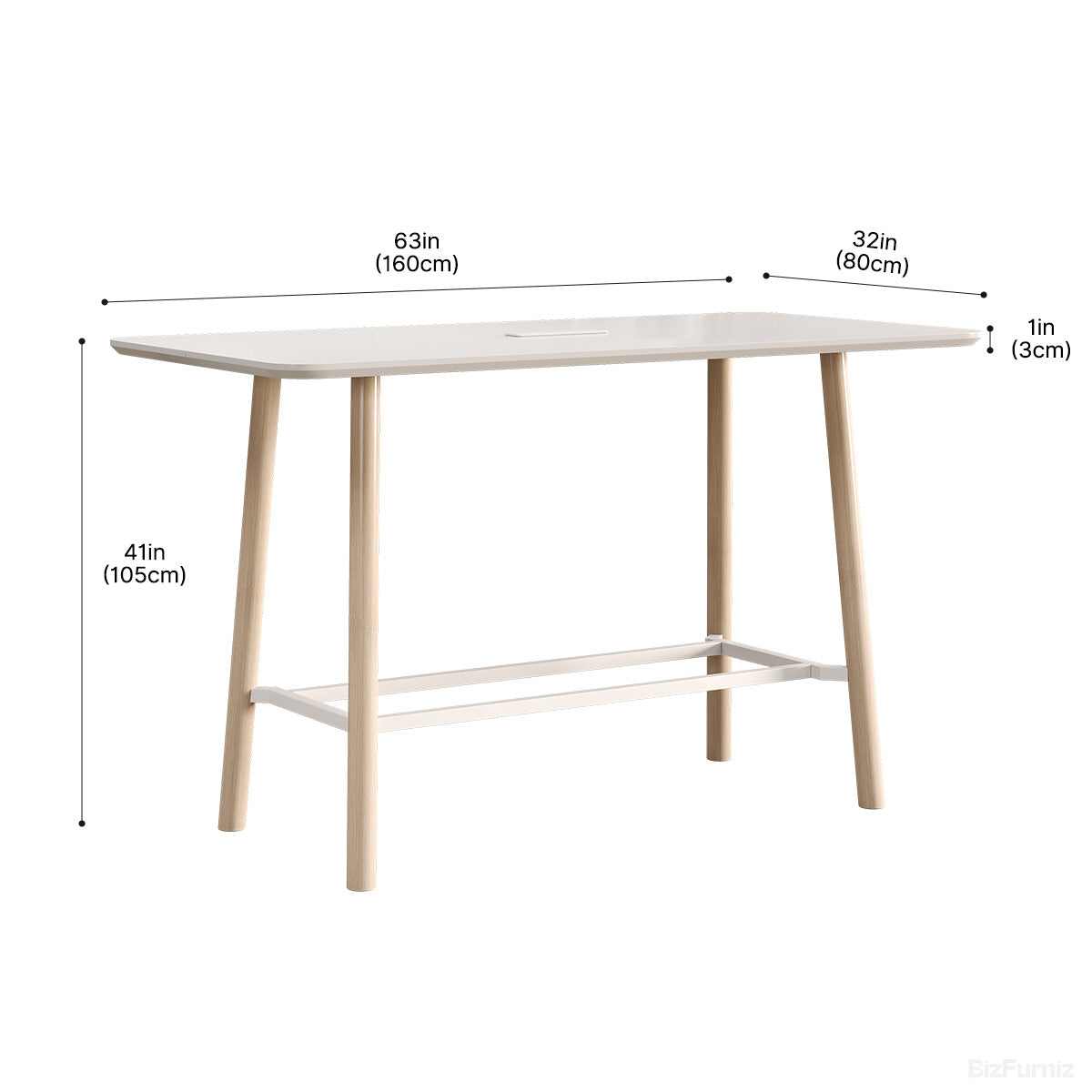 Bar Height Table Dimensions Diagram