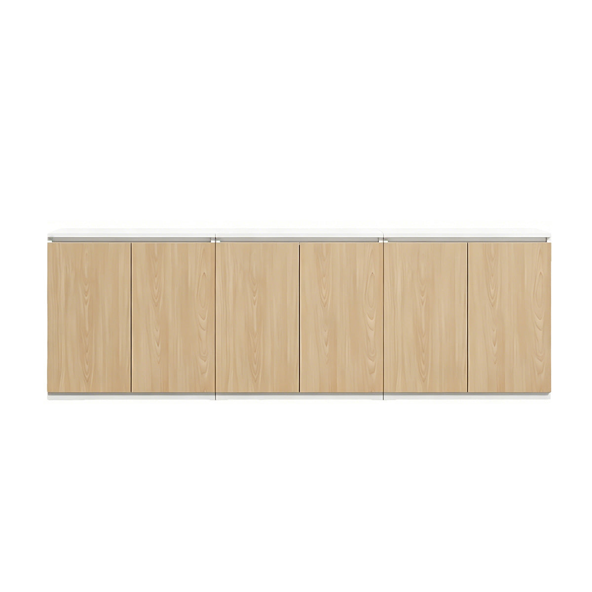 Minimalist Storage Cabinet with Handle-Free Design for Office or Conference Room