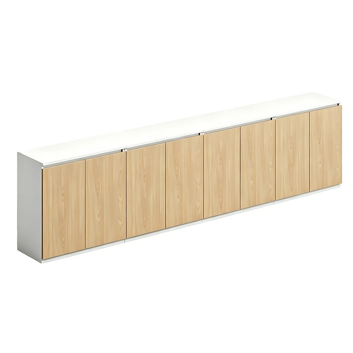 Minimalist Storage Cabinet with Handle-Free Design for Office or Conference Room