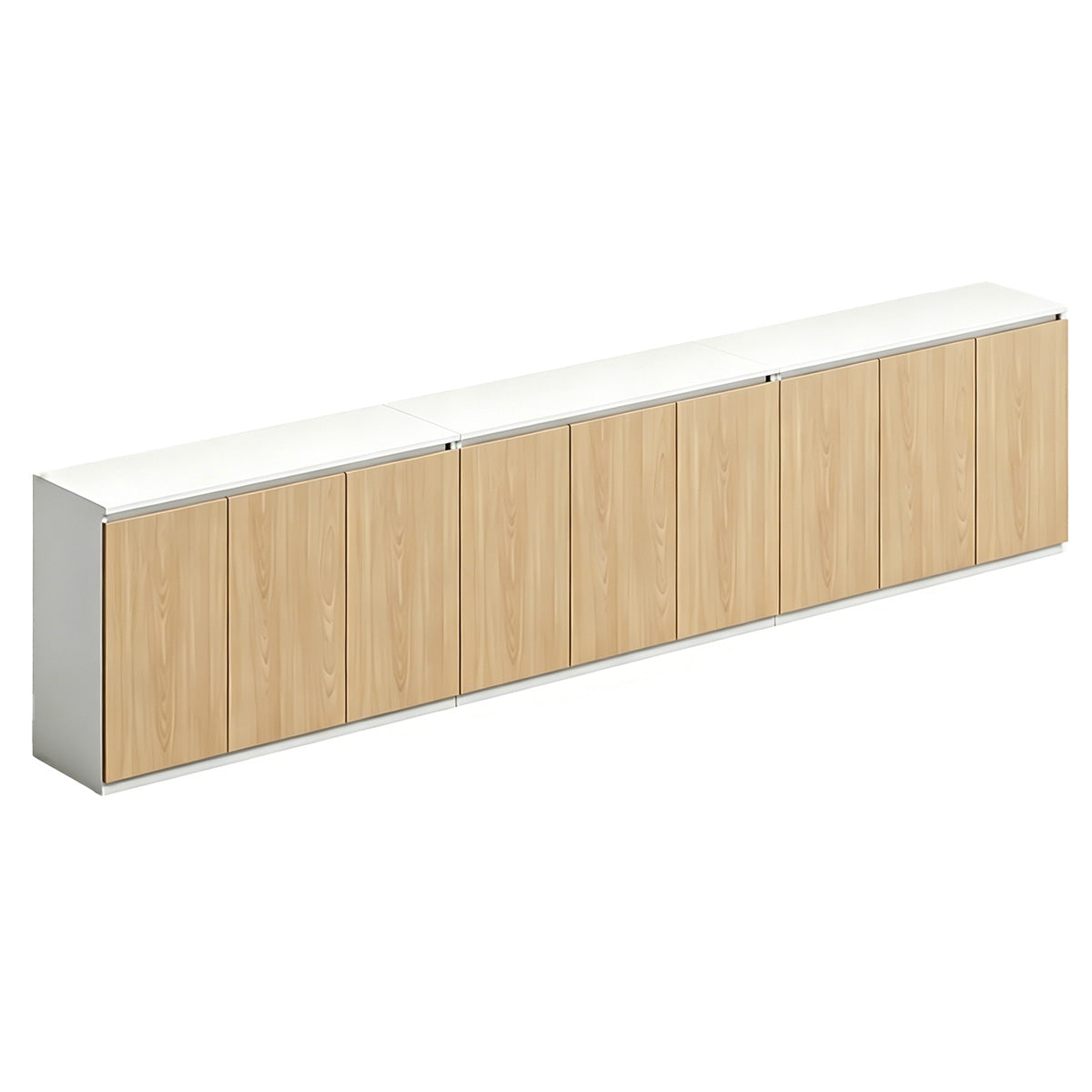 Minimalist Storage Cabinet with Handle-Free Design for Office or Conference Room