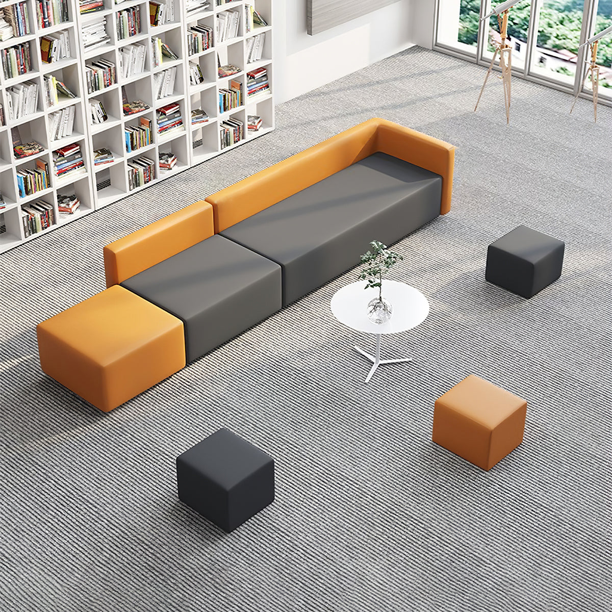 Modular Lobby Sofa 71–252 in Wide, Wood Frame