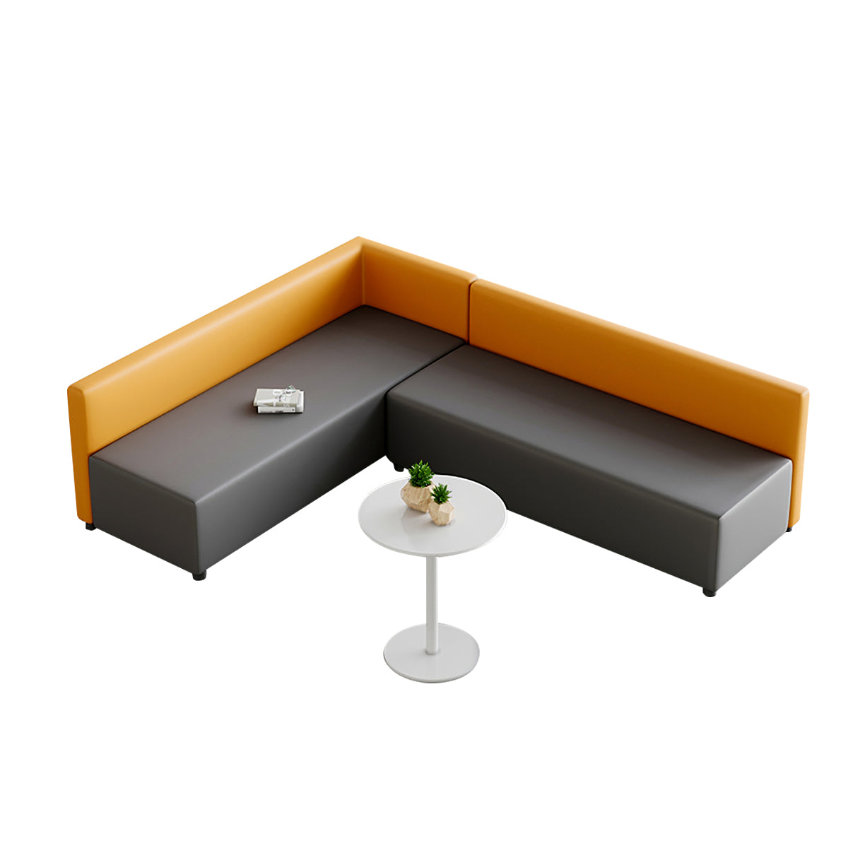 Modular Lobby Sofa 71–252 in Wide, Wood Frame