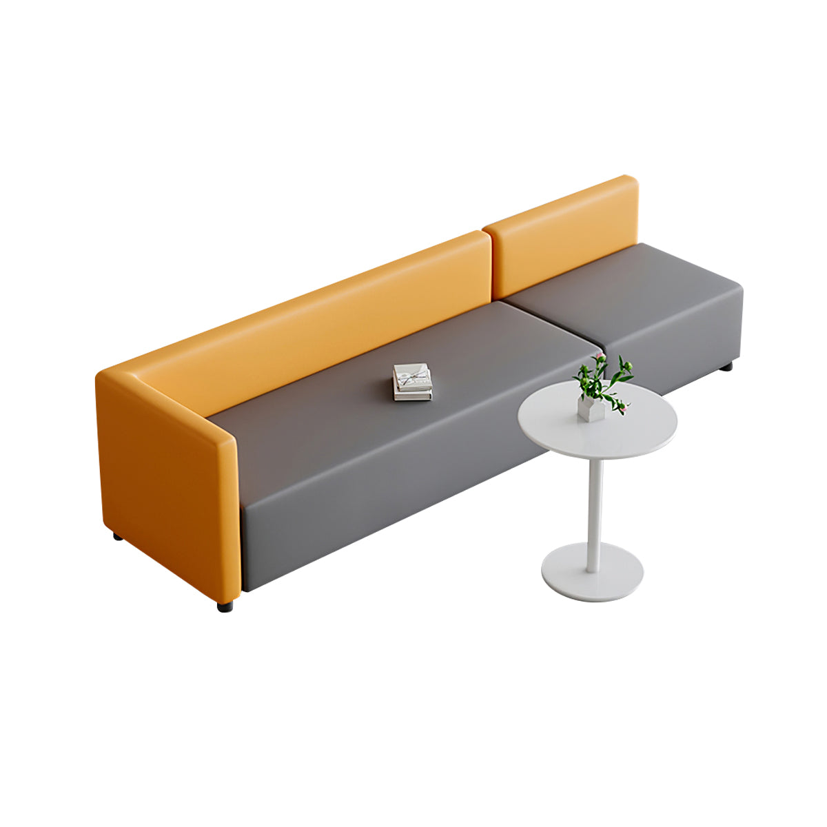 Modular Lobby Sofa 71–252 in Wide, Wood Frame
