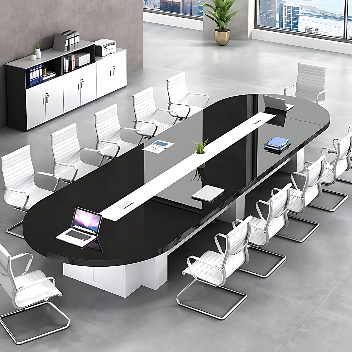 Conference Table, front and side view, for meeting room or boardroom, modern boardroom furniture
