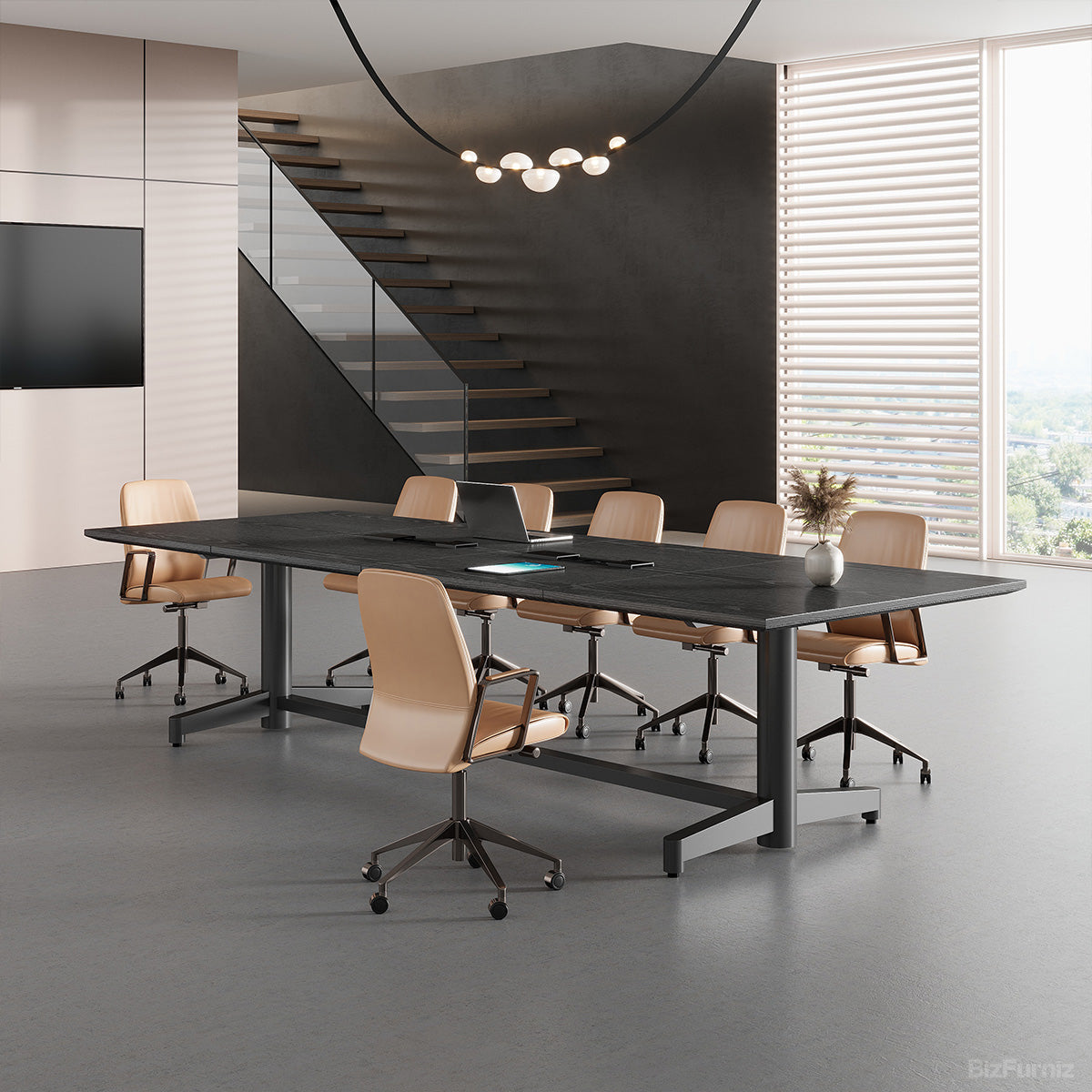 118" Conference Table with Integrated Outlet, USB Port for 8-12 People product photo 7