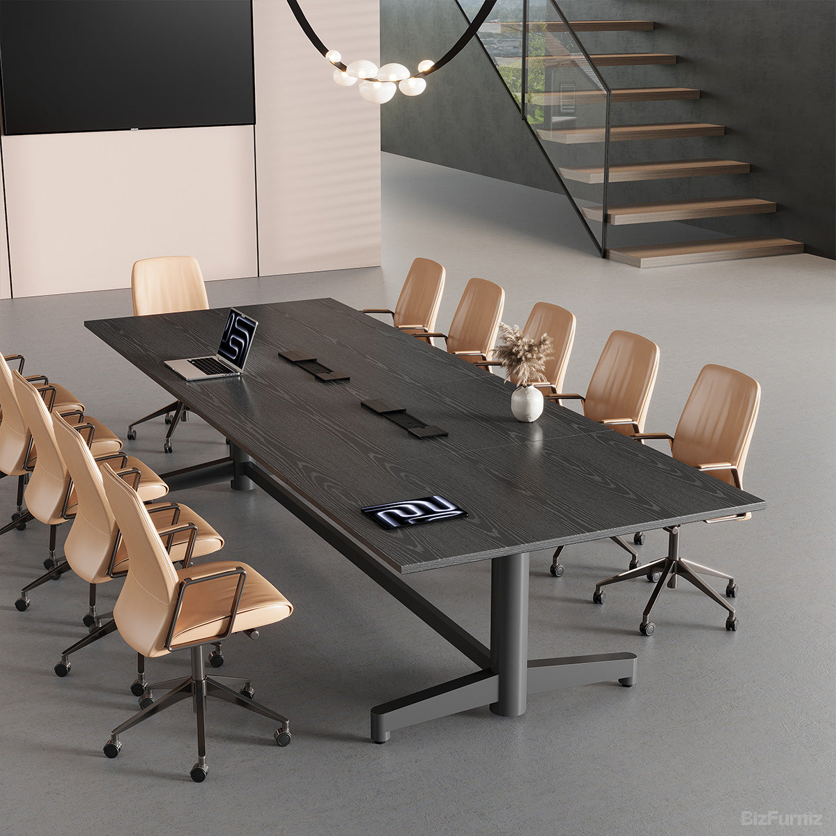 118" Conference Table with Integrated Outlet, USB Port for 8-12 People product photo 6