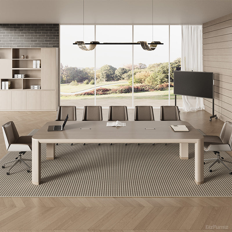 106" L Conference Table with Integrated Cable Management for 6-10 people Conference Rooms and Collaborative product view 10