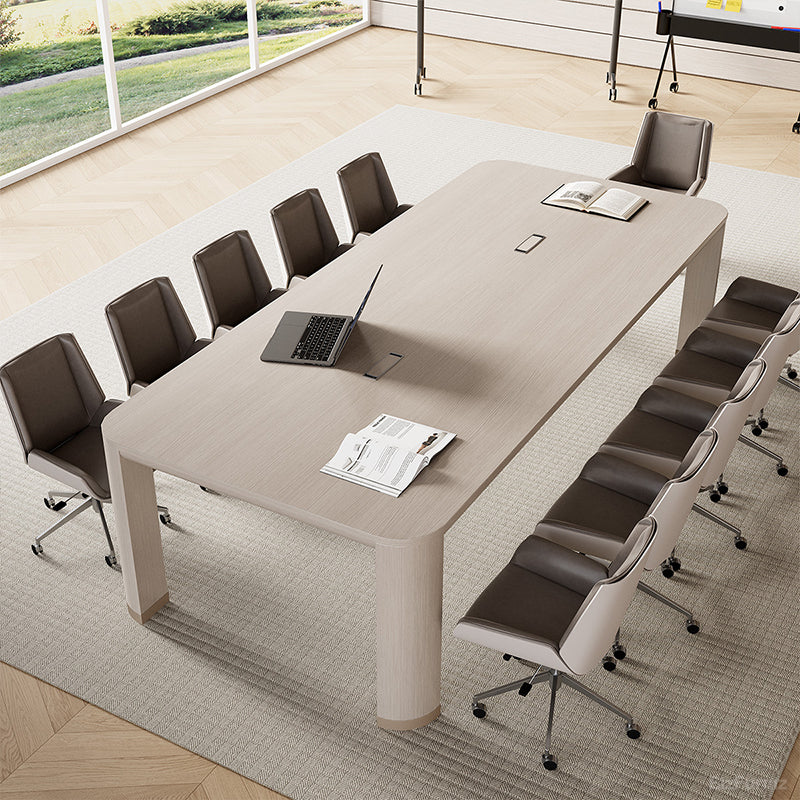 106" L Conference Table with Integrated Cable Management for 6-10 people Conference Rooms and Collaborative product view 9