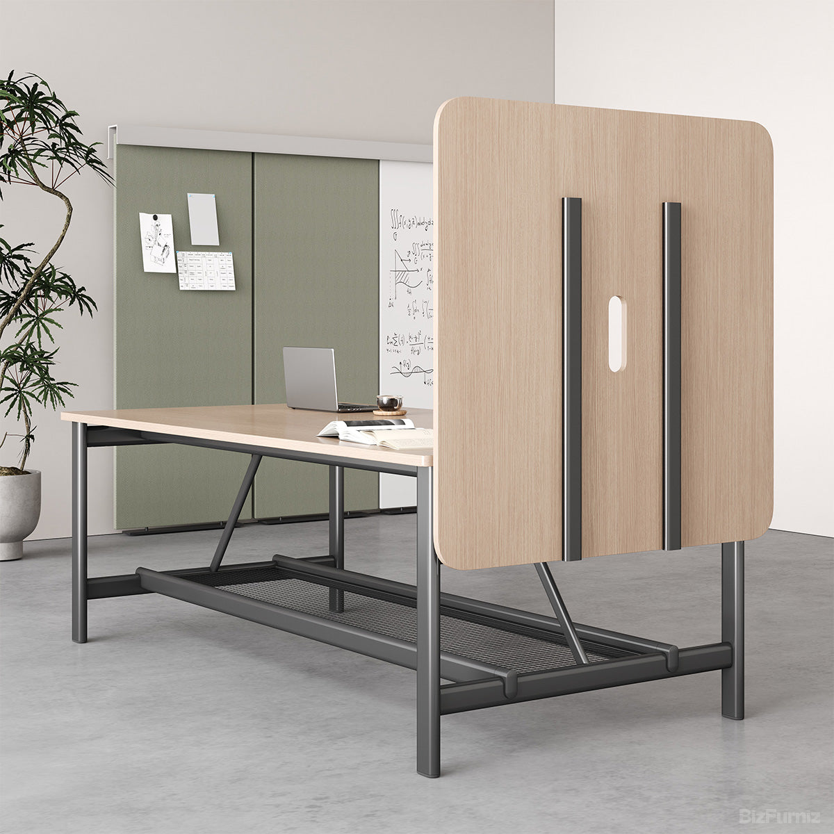 Conference Table with Screen Supporting Panel