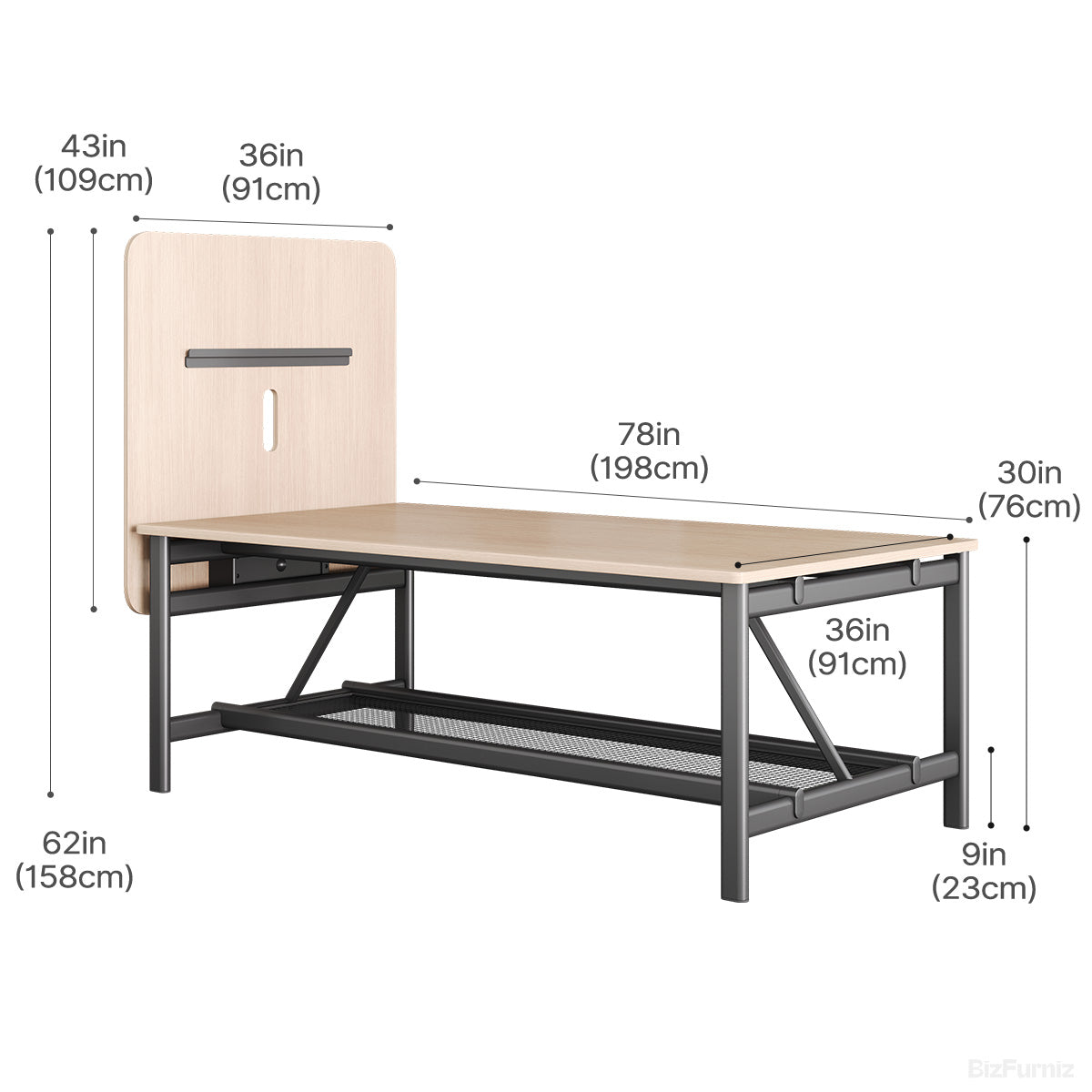 78"L Conference Table | Seats 4- 6 | Mesh Storage | Ideal for Conference Rooms & Corporate Offices product photo