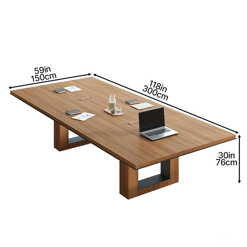 Spacious Conference Table with Cable Management and Surface for Team product view 2