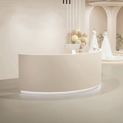 Half-Round Reception Desk 55–118 in Wide, LEDs
