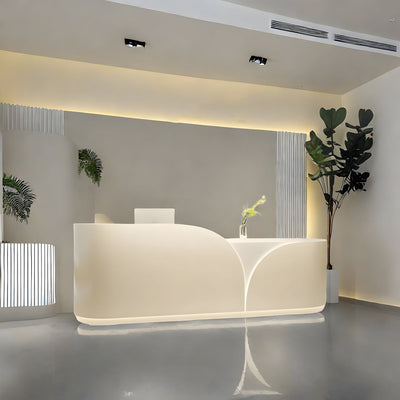 Gloss Reception Desk 55–142 in Wide, LED Strip