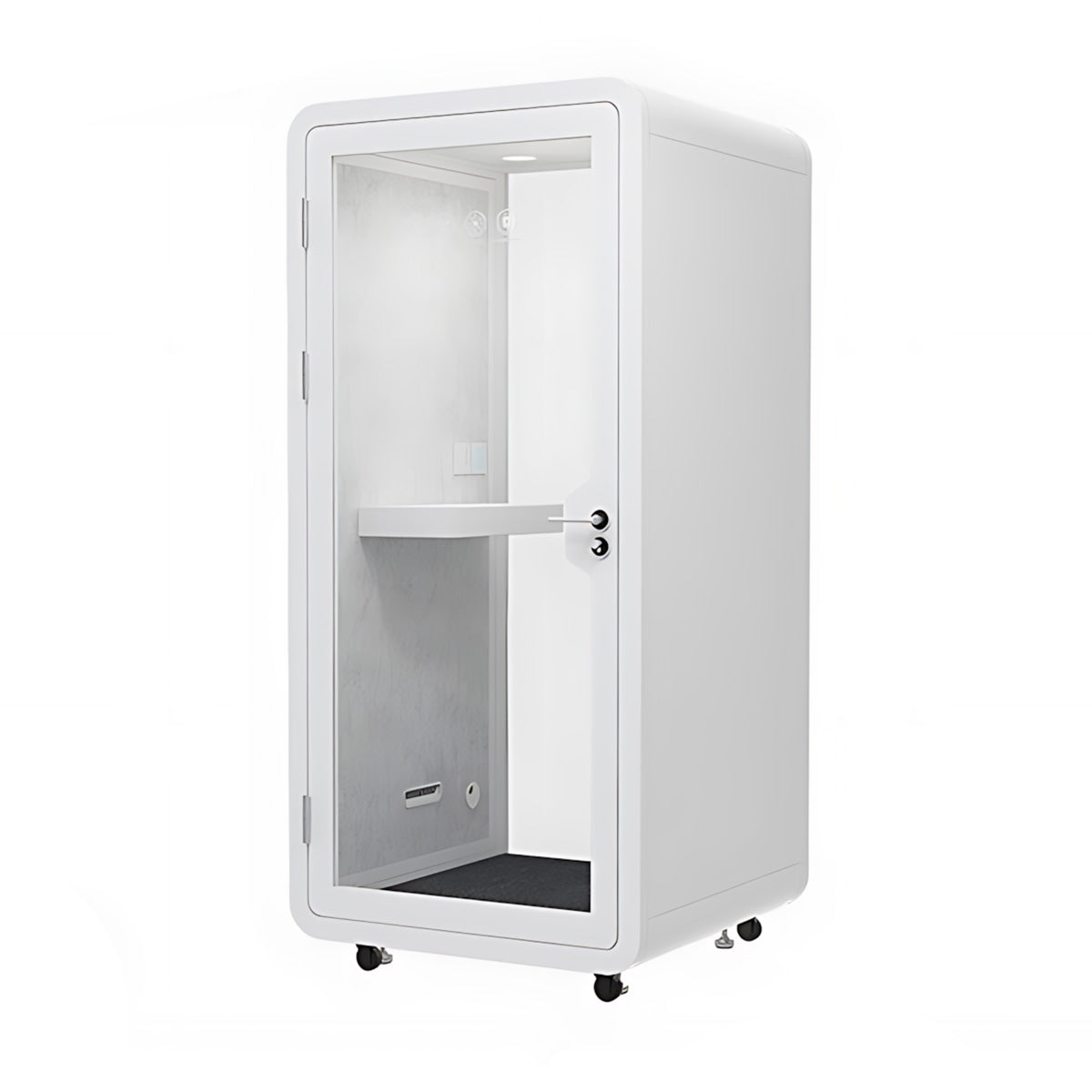 Advanced Acoustic Pod with Multi-layer Enclosed Structure, Safety Glass, Ventilation System & Modular Design for Private Spaces