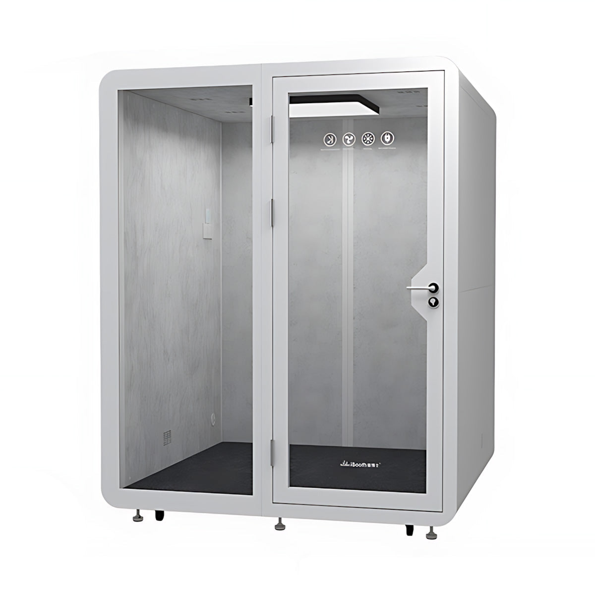 Advanced Acoustic Pod with Multi-layer Enclosed Structure, Safety Glass, Ventilation System & Modular Design for Private Spaces