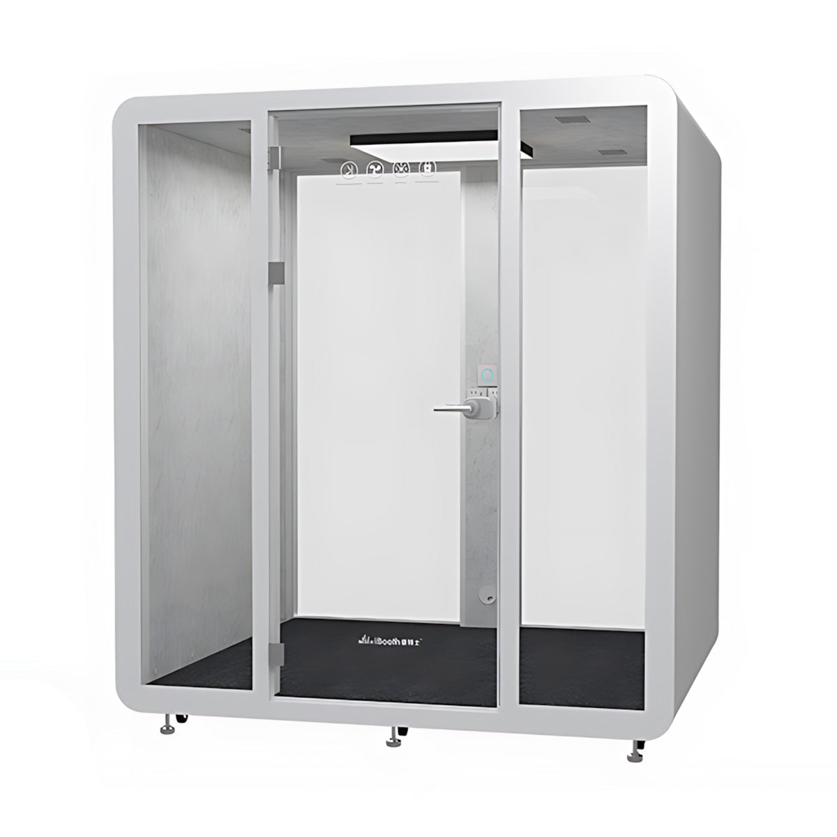Advanced Acoustic Pod with Multi-layer Enclosed Structure, Safety Glass, Ventilation System & Modular Design for Private Spaces