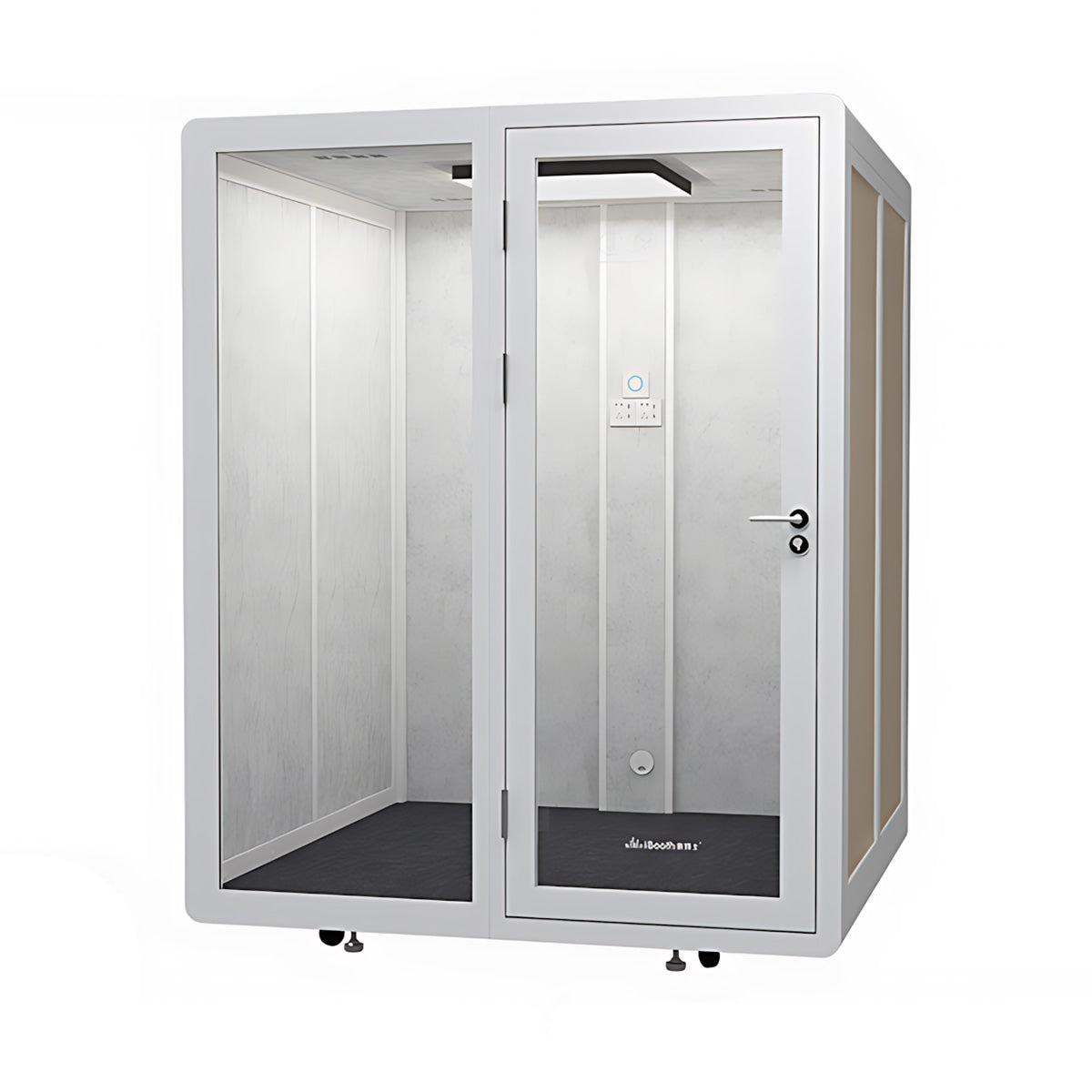 Advanced Acoustic Pod with Multi-layer Enclosed Structure, Safety Glass, Ventilation System & Modular Design for Private Spaces