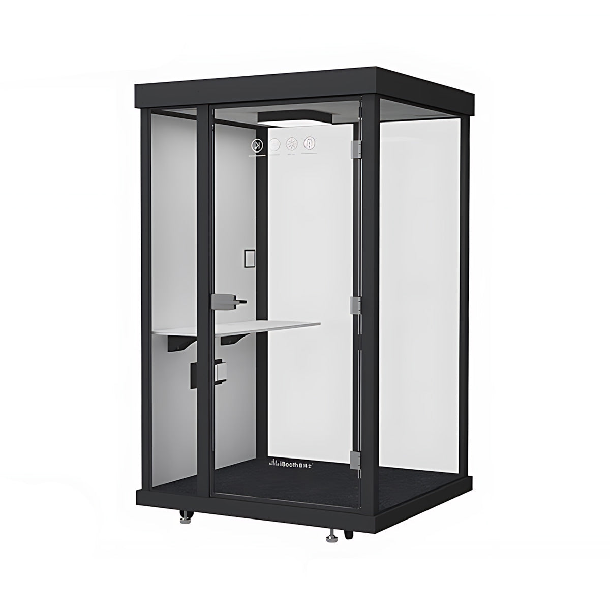 Advanced Acoustic Pod with Multi-layer Enclosed Structure, Safety Glass, Ventilation System & Modular Design for Private Spaces
