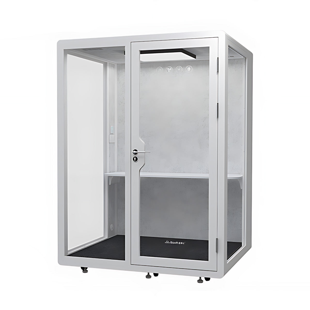 Advanced Acoustic Pod with Multi-layer Enclosed Structure, Safety Glass, Ventilation System & Modular Design for Private Spaces