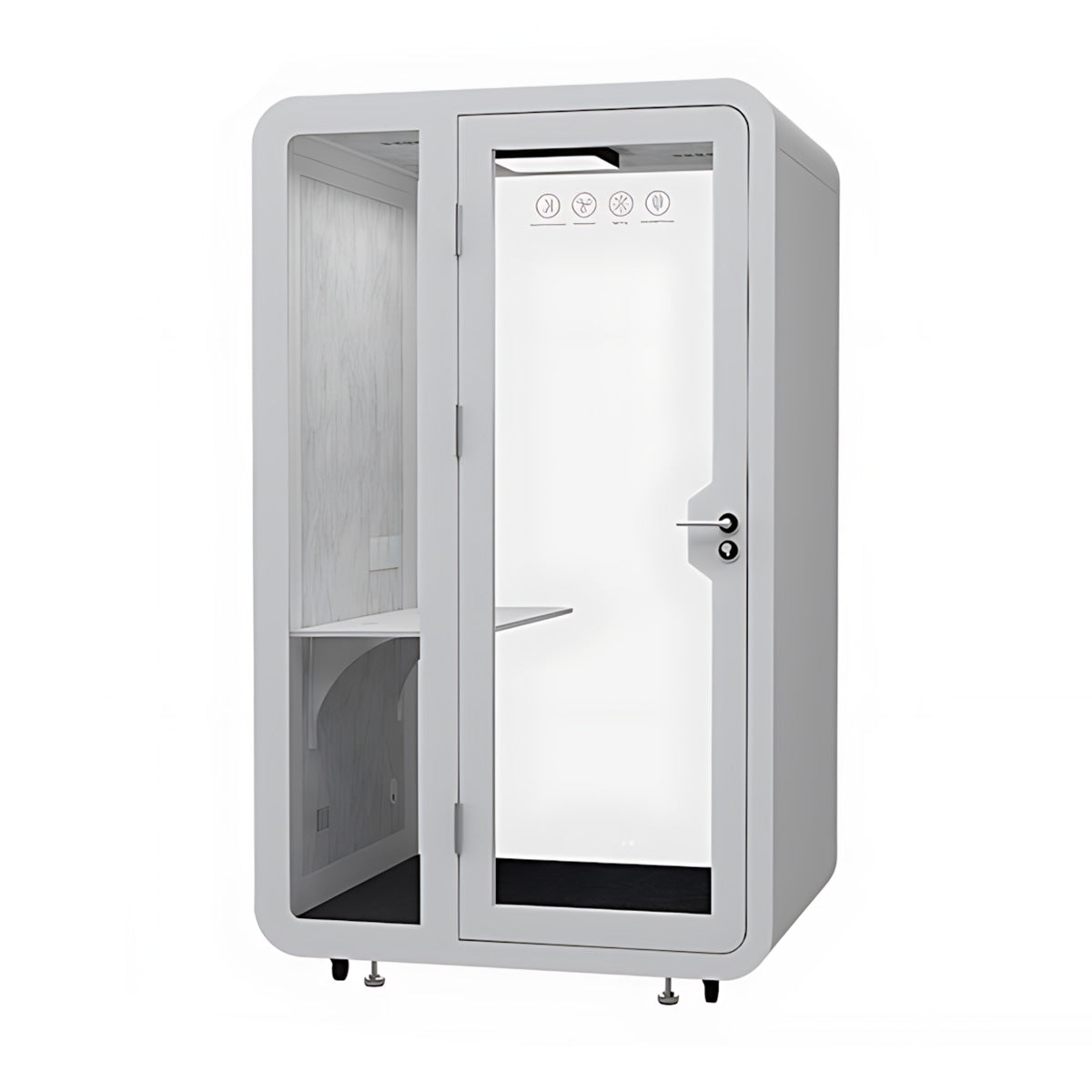 Innovative Acoustic Pod with Multi-layer Enclosed Structure, Safety Glass, Ventilation System & Modular Installation for Private Spaces