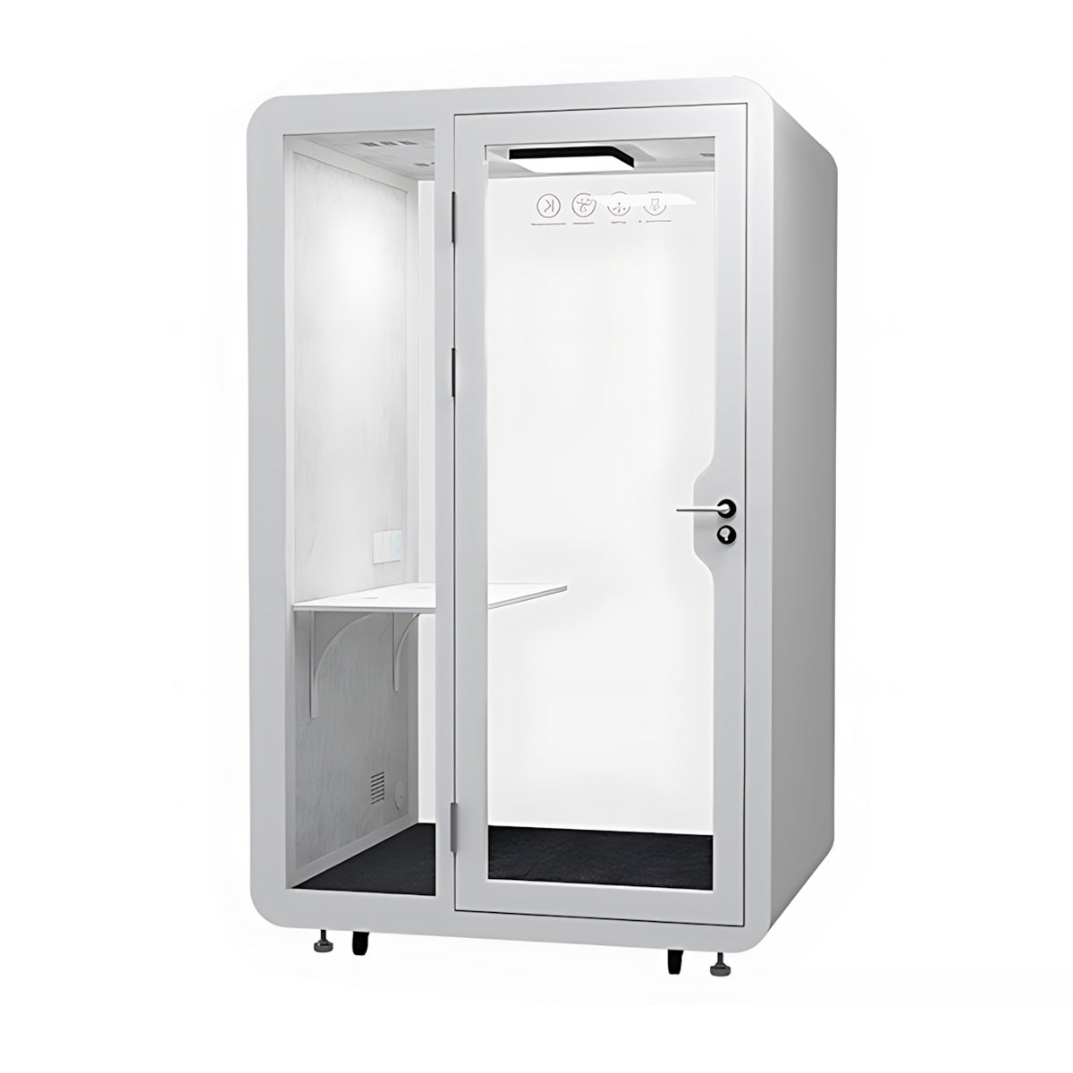 Innovative Acoustic Pod with Multi-layer Enclosed Structure, Safety Glass, Ventilation System & Modular Installation for Private Spaces