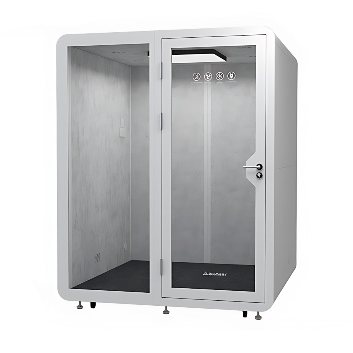 Innovative Acoustic Pod with Multi-layer Enclosed Structure, Safety Glass, Ventilation System & Modular Installation for Private Spaces