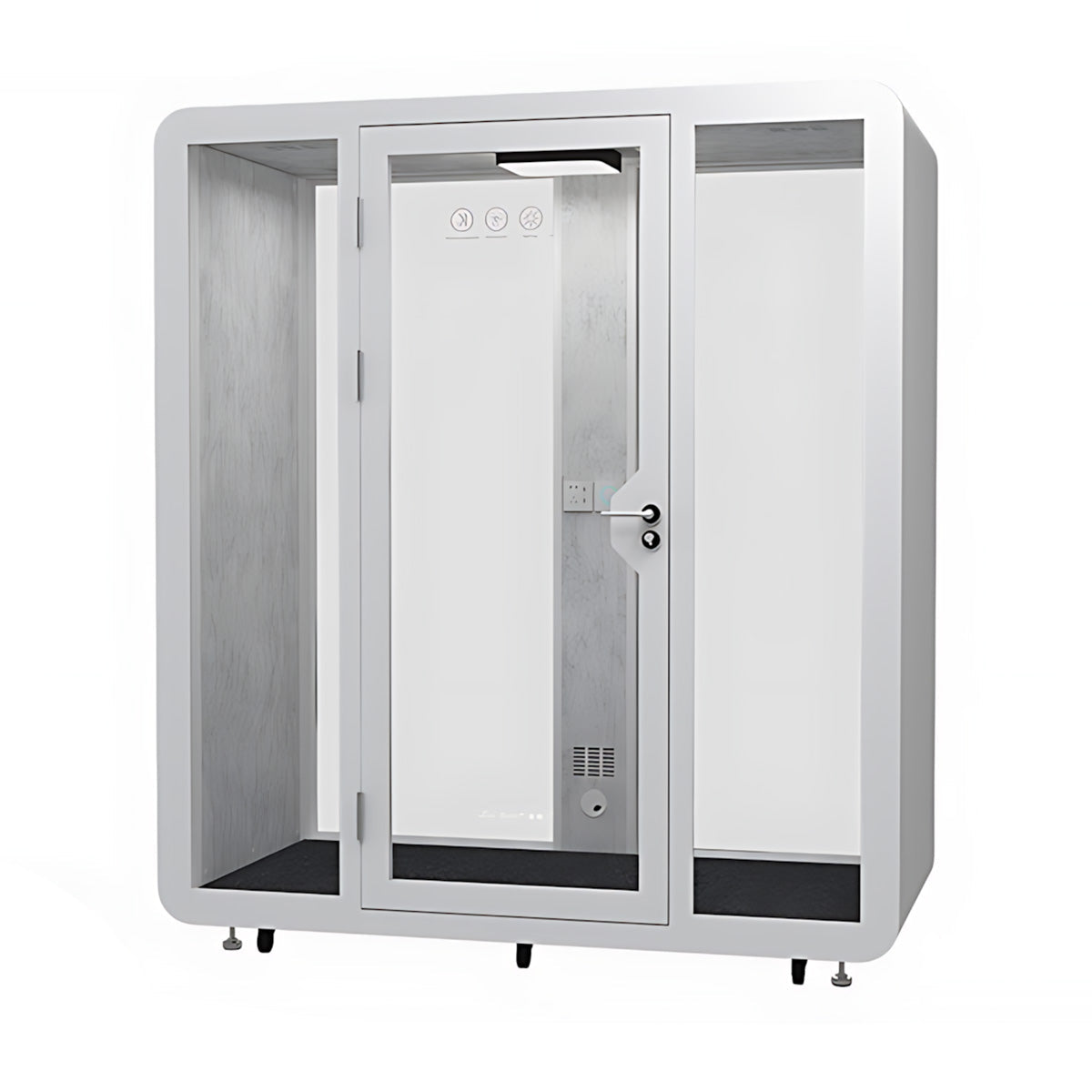Innovative Acoustic Pod with Multi-layer Enclosed Structure, Safety Glass, Ventilation System & Modular Installation for Private Spaces