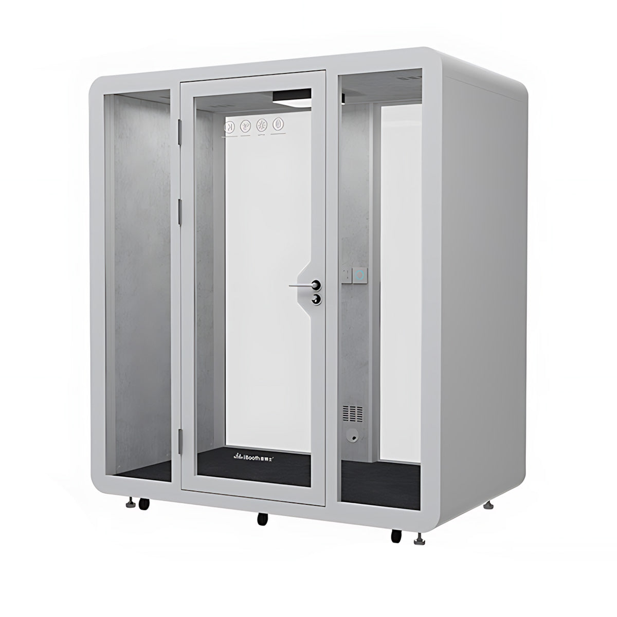 Innovative Acoustic Pod with Multi-layer Enclosed Structure, Safety Glass, Ventilation System & Modular Installation for Private Spaces