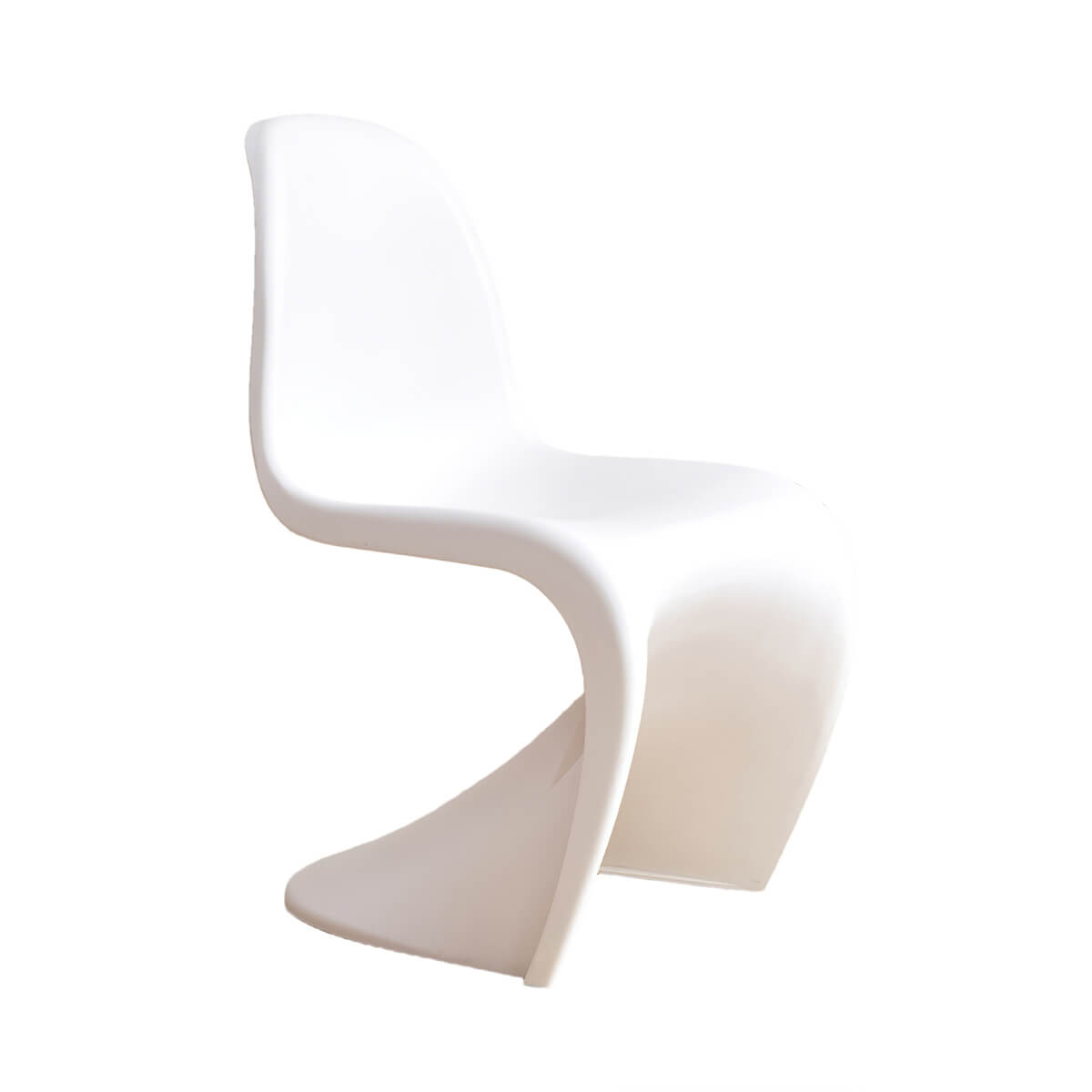 Minimalist S-Shaped Plastic Dining Chair with Armless & Stackable
