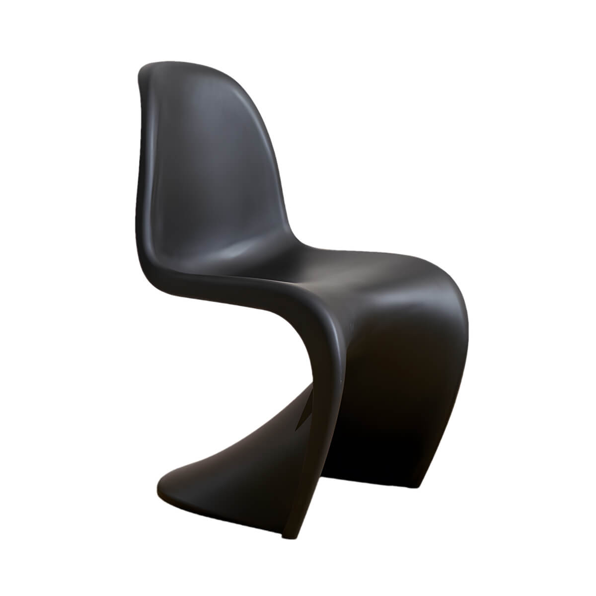Minimalist S-Shaped Plastic Dining Chair with Armless & Stackable