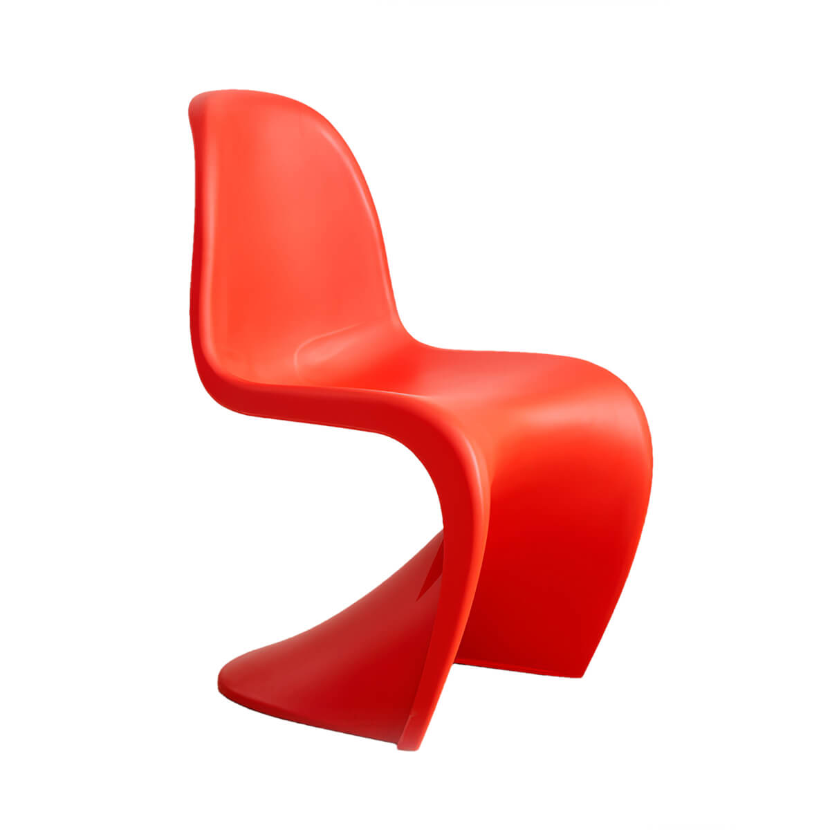 Minimalist S-Shaped Plastic Dining Chair with Armless & Stackable